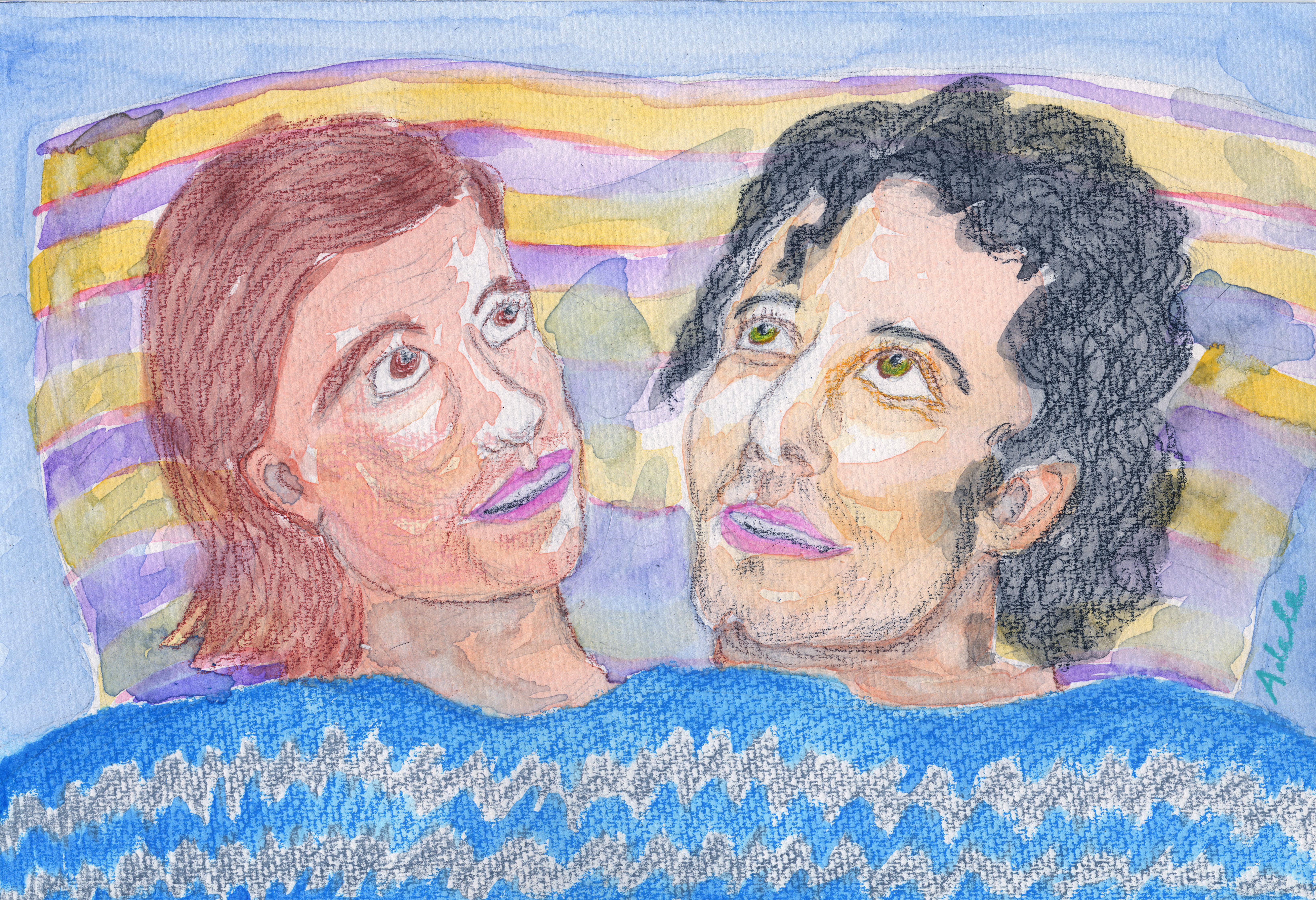 Quentin and Eliot looking up at the stars